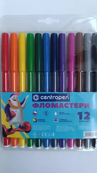 Фломастери Centropen 12 цветов