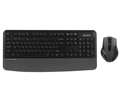 Комплект бездротовий, клавіатура з мишою A4Tech Fstyler FG2500S Plus, колір темно-сірий