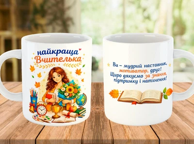 Чашка 330 мл з написом Найкраща Вчителька