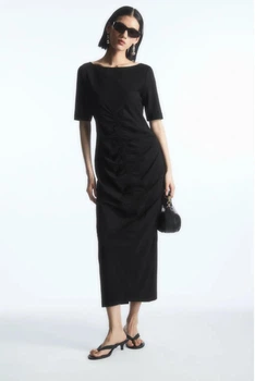 Сукня жіноча COS gathered t-shirt dress 1187769001 M Чорний