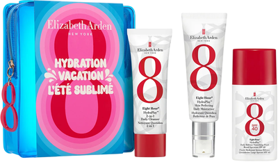 Набір для догляду за обличчям Elizabeth Arden Eight Hour HydraPlay Крем для обличчя 45 мл + Гель для вмивання 2 в 1 50 мл + Сонцезахисний флюїд Spf 40 50 мл (85805284169)