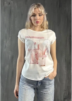 Блуза вільного крою весняно-літня XS, молочний (600541-1)