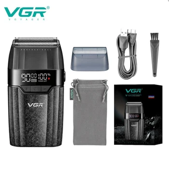 Электробритва VGR V-640S шейвер, двойное лезвие, 9000 RPM, LED Display