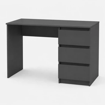 Стол компьютерный, письменный 120×60×75,5 см с тумбой и 3 ящиками справа, письменный, ЛДСП, Антрацит (NS-1)
