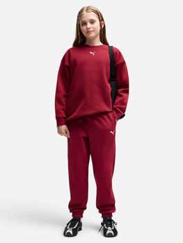 Детский теплый спортивный костюм (свитшот + штаны) для девочки Puma 68972723 134-140 см Garnet Glow (4070033459225)