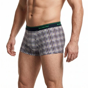 Мужские трусы BaMeiNu BP-0582 2XL боксеры белый клетка