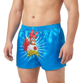 Смешные трусы Funny tunes 11-3 XL шорты голубой Проснись и Пой