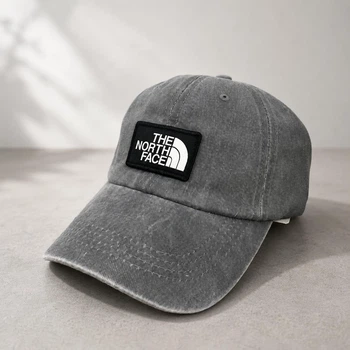 Серая кепка The North Face, бейсболка зе норт фэйс с вышитым логотипом, унисекс