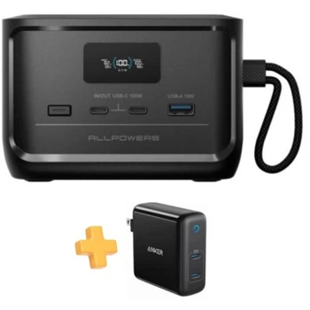 Зарядна станція ALLPOWERS SOLAX P100 LiFePO4 31000 mAh + зарядка Anker 60W