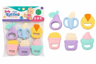 Набор детских погремушек-прорезывателей Baby Teether Rattle, 6 шт., от 3 месяцев