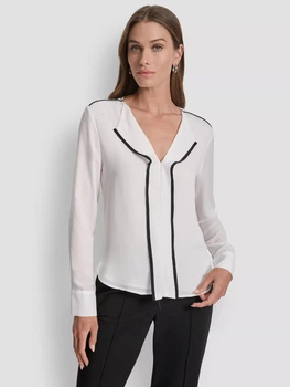 Блузка жіноча Donna Karan NY (DKNY) 842756018 S Молочна (1161363490)