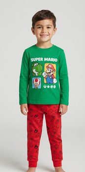 Дитяча піжама super mario (primark), червоний з зеленим, зріст 116 см, 5-6 років