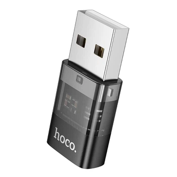 Адаптер Hoco UA36C USB A to USB C Transparent Black (6942007647212)