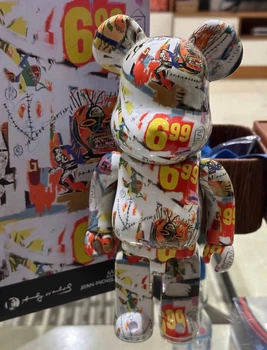Статуетка Bearbrick Andy Warhol x Jean-Michel Basquiat #4 400% 28см