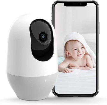 Wi-Fi камера спостереження Nooie 360 Cam 2 2K, поворотна IP камера, нічне бачення, двосторонній звук