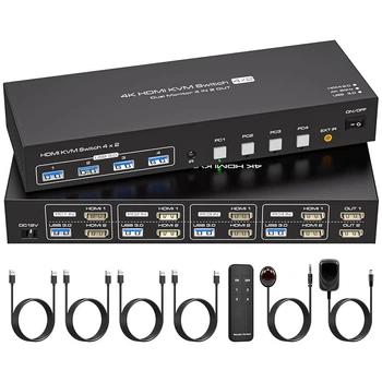 4K HDMI KVM Switch 2-Port – универсальный коммутатор для двух компьютеров