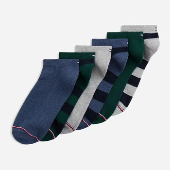 Набір чоловічих шкарпеток коротких бавовняних Tommy Hilfiger 9827075 40-46 6 пар Різні кольори (1161258480)