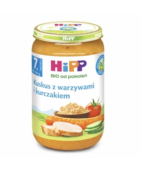 Дитяче пюре HiPP BIO Кускус з овочами та куркою від 7 місяців 220 г