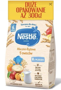 Nestle молочно-рисова каша 5 фруктів для дітей від 9 місяців, 300 г