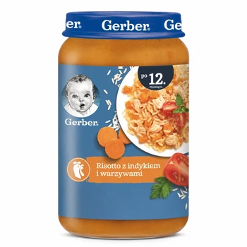 Дитяче пюре Gerber Ризото з індичкою та овочами від 12 місяців 250 г