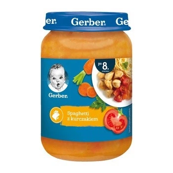 Дитяче пюре Gerber Спагеті з куркою та овочами від 8 місяців 190 г