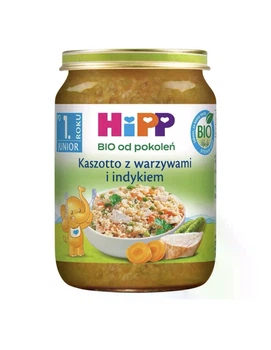 Дитяче пюре HiPP BIO Кашото з овочами та індичкою від 1 року 250 г