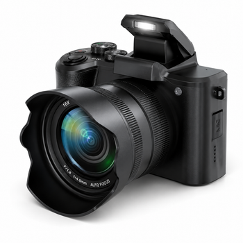 Аккумуляторная цифровая камера 8K с двойным объективомi и 16-кратным цифровым зумом