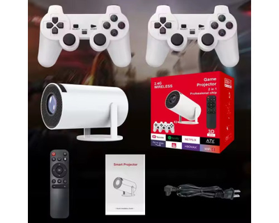 Портативный мини-проектор X2 Game Projector Wi-Fi 6 игровой домашний кинотеатр с джойстиками