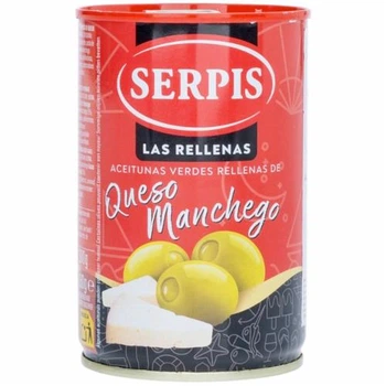 Оливки зелені Serpis Fromage Manchego (з сиром) - 300 g