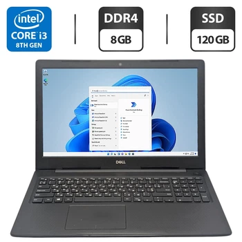 Ноутбук Dell Inspiron 3583 / 15.6" (1920x1080) TN / Intel Core i3-8145U (2 (4) ядра по 2.1 - 3.9 GHz) / 8 GB DDR4 / 120 GB SSD / Intel UHD Graphics 620 / WebCam б/у