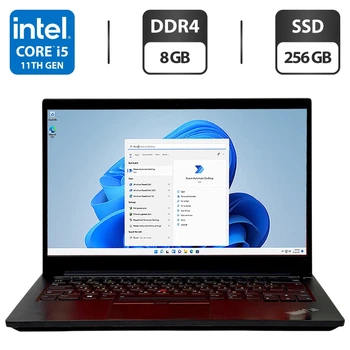 Ультрабук Lenovo ThinkPad E14 Gen2 / 14" (1920x1080) IPS / Intel Core i5-1135G7 (4 (8) ядра по 4.2 GHz) / 8 GB DDR4 / 256 GB SSD / Intel Iris Xe Graphics / WebCam / Windows 11 Pro б/у