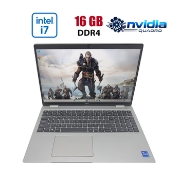 Мобильная рабочая станция Dell Precision 3561 / 15.6" (1920x1080) IPS / Intel Core i7-11850H (8 (16) ядра по 2.5 - 4.8 GHz) / 16 GB DDR4 / 512 GB SSD / nVidia Quadro T600, 4 GB GDDR6, 128-bit / WebCam б/у