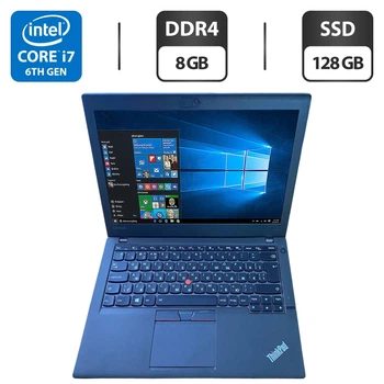 Нетбук Lenovo ThinkPad X260 / 12.5" (1920x1080) IPS / Intel Core i7-6500U (2 (4) ядра по 2.5 - 3.1 GHz) / 8 GB DDR4 / 128 GB SSD / Intel HD Graphics 520 / WebCam б/у