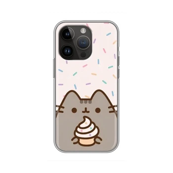 Чехол для iPhone 14 Pro Max с рисунком «Пушин с кексом»