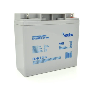 Акумуляторна батарея MERLION AGM GP12180L5 12 V 18 Ah Grey