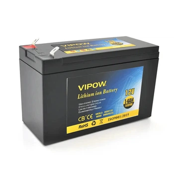Аккумуляторная батарея литиевая Vipow 12 V 14Ah с элементами Li-ion 18650 со встроенной ВМS платой (3S7P)