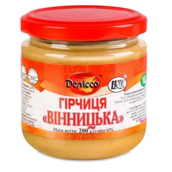 Горчица Делиссо Винницка 200 г стекло