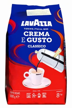 Кава зернова Lavazza Crema e gusto Classico Coffee beans Лавацца Крема Классік купаж Арабіки та Робусти 1000г