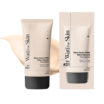 Крем WATI FOR SKIN для лица тонирующий Glow Cover PDRN Micro Spicule Foundation сияющий 50мл