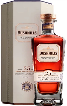 Виски Bushmills Single Malt 25 год выдержки 0.7 л 46% в подарочной упаковке (5055966820150)