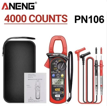 Токовые клещи Aneng PN106 (AC/DC - 600A; AC/DC - 600V; 40МОм; 4mF; 4 MHz) NCV, прозвонка, диоды