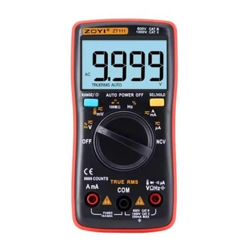 Мультиметр ZOYI ZT111 (750V; 10A; 100MΩ; 10MHz; 10mF; сквозняк; 9999) с термопарой, NCV и True RMS