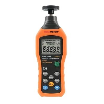 Контактный тахометр PeakMeter PM6208A (MS6208A) (50-19999 об/мин) с 5 насадками