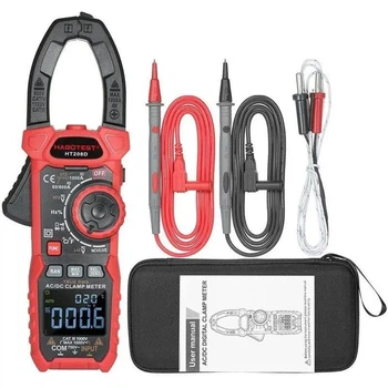 Токовые клещи HABOTEST HT208D (AC/DC 1000A,1000В, Пусковые токи, 10 МГц, 100мФ, TrueRMS, LowZ, LPF, NCV, TºС)
