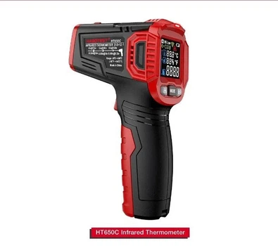 Пирометр Habotest HT650C (-50...800 °C) D:S 12:1; EMS 0.10-1.00 c многолучевым лазером и датчиком влажности