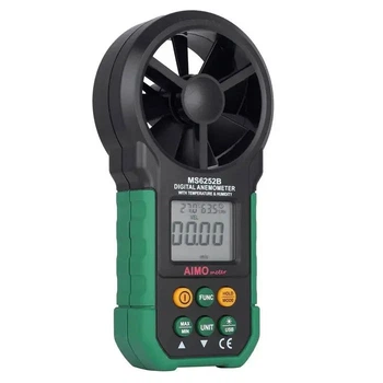 Анемометр Mastech* MS6252B (0,20-40,00 м/с; 99990 м3/м) с USB-интерфейсом, гигрометром и термометром