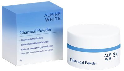 Порошок для чистки зубов Alpine White Charcoal Powder отбеливающий 30 г (7629999045323)