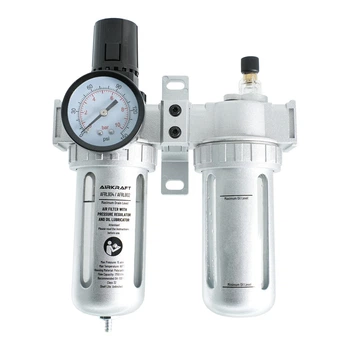 Блок подготовки воздуха AIRKRAFT AFRL802 PROFI 1/4" фильтрация редуцирование смазка