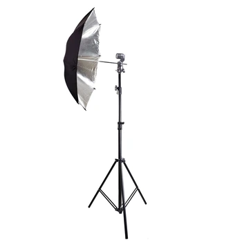 Набор студийного света с серебристым зонтом 101см и стойкой 220см Prolighting PLAS 101 silver Kit-1-rd