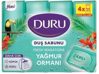 Туалетне мило для душу Duru Fresh Sensations Свіжість Джунглів 4 х 150 г (8690506536442)